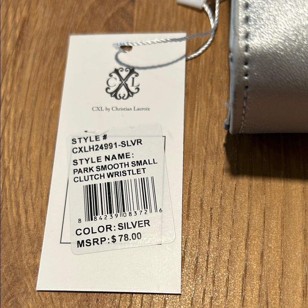 NWT CXL by Christian Lacroix Silver Park Smooth Small Clutch Wristlet Reg. $78 - Picture 8 of 12